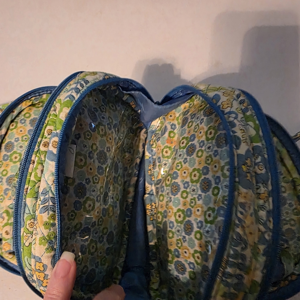 Vera Bradley Triple Cosmetic Bag Travel Organizer - Picture 6 of 7